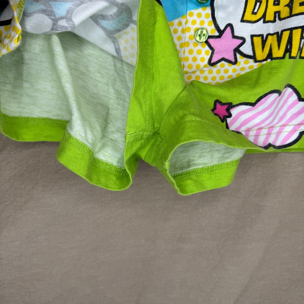 Hello Kitty Sanrio Dream With Me Pajama Shorts Green Blue Y2K Kawaii Small 2007 - Picture 6 of 6